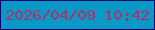 文字の大きさ：1、枠の色：0a056c、背景の色：0999c7、文字の色：b02f6f 無料ブログパーツのブログ時計