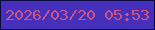 文字の大きさ：1、枠の色：0a0a3f、背景の色：4630bb、文字の色：c95589 無料ブログパーツのブログ時計
