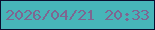 文字の大きさ：5、枠の色：0a0d2e、背景の色：47b5b9、文字の色：7e6691 無料ブログパーツのブログ時計