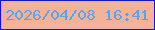 文字の大きさ：3、枠の色：0a13f8、背景の色：f4b398、文字の色：59a4ed 無料ブログパーツのブログ時計