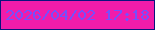 文字の大きさ：2、枠の色：0a147d、背景の色：f11caa、文字の色：774ffc 無料ブログパーツのブログ時計