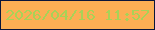 文字の大きさ：3、枠の色：0a153a、背景の色：fcae54、文字の色：a8d257 無料ブログパーツのブログ時計