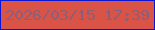 文字の大きさ：1、枠の色：0a16d0、背景の色：d95346、文字の色：8b5e79 無料ブログパーツのブログ時計