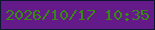 文字の大きさ：5、枠の色：0a172f、背景の色：651a89、文字の色：388814 無料ブログパーツのブログ時計