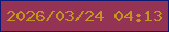 文字の大きさ：2、枠の色：0a1876、背景の色：953354、文字の色：c29423 無料ブログパーツのブログ時計