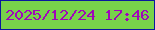 文字の大きさ：2、枠の色：0a189f、背景の色：78d34b、文字の色：a006ba 無料ブログパーツのブログ時計