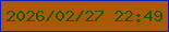 文字の大きさ：3、枠の色：0a1ebc、背景の色：aa5907、文字の色：1c5802 無料ブログパーツのブログ時計