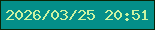 文字の大きさ：5、枠の色：0a2406、背景の色：048f89、文字の色：cbf3a2 無料ブログパーツのブログ時計