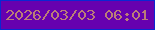 文字の大きさ：2、枠の色：0a27d2、背景の色：6601af、文字の色：bb7d77 無料ブログパーツのブログ時計