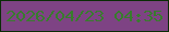 文字の大きさ：1、枠の色：0a2c06、背景の色：7e4384、文字の色：387c2d 無料ブログパーツのブログ時計