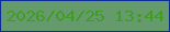 文字の大きさ：1、枠の色：0a2c98、背景の色：659a6c、文字の色：419c22 無料ブログパーツのブログ時計