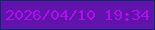 文字の大きさ：1、枠の色：0a2d5e、背景の色：6114ac、文字の色：b00cec 無料ブログパーツのブログ時計