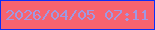 文字の大きさ：2、枠の色：0a2ef8、背景の色：f76370、文字の色：9f99e3 無料ブログパーツのブログ時計