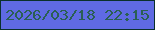 文字の大きさ：2、枠の色：0a302c、背景の色：5f6ae3、文字の色：2a5f53 無料ブログパーツのブログ時計