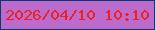 文字の大きさ：1、枠の色：0a3871、背景の色：bc6acb、文字の色：ed2122 無料ブログパーツのブログ時計