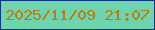 文字の大きさ：4、枠の色：0a387e、背景の色：6dd4ad、文字の色：b87f10 無料ブログパーツのブログ時計