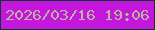 文字の大きさ：4、枠の色：0a3930、背景の色：c516dd、文字の色：bab59c 無料ブログパーツのブログ時計
