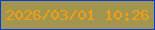 文字の大きさ：3、枠の色：0a3bd2、背景の色：a2954f、文字の色：f49e13 無料ブログパーツのブログ時計