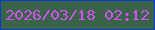 文字の大きさ：3、枠の色：0a3cd0、背景の色：3a6449、文字の色：d352f2 無料ブログパーツのブログ時計