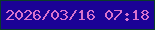 文字の大きさ：3、枠の色：0a3d29、背景の色：1b0296、文字の色：d973ce 無料ブログパーツのブログ時計