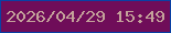 文字の大きさ：2、枠の色：0a40a3、背景の色：6f0d59、文字の色：c4a29a 無料ブログパーツのブログ時計