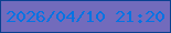 文字の大きさ：1、枠の色：0a4190、背景の色：726bbc、文字の色：0573e3 無料ブログパーツのブログ時計