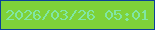 文字の大きさ：2、枠の色：0a4199、背景の色：7ed239、文字の色：80e6a5 無料ブログパーツのブログ時計