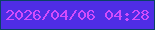 文字の大きさ：1、枠の色：0a4265、背景の色：4f2de5、文字の色：d14cfc 無料ブログパーツのブログ時計