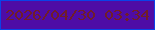 文字の大きさ：4、枠の色：0a42e8、背景の色：4e0ca6、文字の色：701d2a 無料ブログパーツのブログ時計
