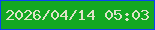 文字の大きさ：2、枠の色：0a43f2、背景の色：13a822、文字の色：dee3c8 無料ブログパーツのブログ時計