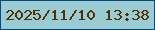 文字の大きさ：2、枠の色：0a457c、背景の色：9accd4、文字の色：543102 無料ブログパーツのブログ時計