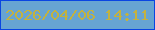 文字の大きさ：5、枠の色：0a45e2、背景の色：67a4d2、文字の色：c3b23f 無料ブログパーツのブログ時計