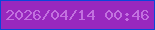 文字の大きさ：1、枠の色：0a46da、背景の色：9828be、文字の色：c270df 無料ブログパーツのブログ時計