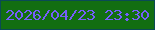 文字の大きさ：5、枠の色：0a4a55、背景の色：126e11、文字の色：765efb 無料ブログパーツのブログ時計