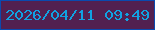 文字の大きさ：5、枠の色：0a4aaf、背景の色：522050、文字の色：11a2e2 無料ブログパーツのブログ時計