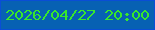 文字の大きさ：1、枠の色：0a4ed6、背景の色：0761b3、文字の色：38e72c 無料ブログパーツのブログ時計