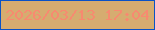 文字の大きさ：5、枠の色：0a52c6、背景の色：d6ac70、文字の色：f78a70 無料ブログパーツのブログ時計
