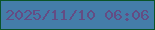 文字の大きさ：2、枠の色：0a5428、背景の色：447da9、文字の色：644c84 無料ブログパーツのブログ時計