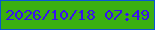 文字の大きさ：2、枠の色：0a56d4、背景の色：3ab011、文字の色：3811f1 無料ブログパーツのブログ時計