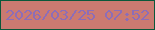 文字の大きさ：5、枠の色：0a583a、背景の色：cb7a71、文字の色：8d6db7 無料ブログパーツのブログ時計