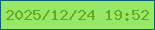 文字の大きさ：5、枠の色：0a6272、背景の色：98e769、文字の色：61ab22 無料ブログパーツのブログ時計