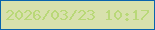 文字の大きさ：4、枠の色：0a64ad、背景の色：d8e1ad、文字の色：b9d878 無料ブログパーツのブログ時計