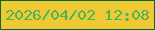 文字の大きさ：1、枠の色：0a672c、背景の色：eec934、文字の色：4cb458 無料ブログパーツのブログ時計