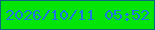 文字の大きさ：5、枠の色：0a697b、背景の色：03e507、文字の色：1c78e0 無料ブログパーツのブログ時計
