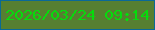 文字の大きさ：4、枠の色：0a6997、背景の色：567f31、文字の色：06dc0c 無料ブログパーツのブログ時計