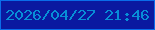 文字の大きさ：1、枠の色：0a6de9、背景の色：0a19a0、文字の色：078fd7 無料ブログパーツのブログ時計