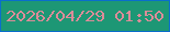 文字の大きさ：1、枠の色：0a6ecc、背景の色：1d9775、文字の色：dc8c99 無料ブログパーツのブログ時計