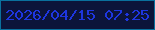 文字の大きさ：1、枠の色：0a709d、背景の色：0c143a、文字の色：1e36e0 無料ブログパーツのブログ時計