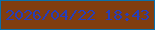 文字の大きさ：5、枠の色：0a70ab、背景の色：803d10、文字の色：263dba 無料ブログパーツのブログ時計
