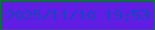 文字の大きさ：3、枠の色：0a7635、背景の色：621de5、文字の色：0c4bba 無料ブログパーツのブログ時計